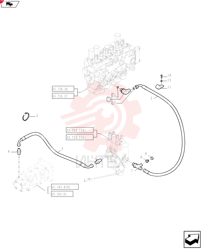 90 ELBOW,1-7/16"-12 ORFS x 1-5/16"-12 ORB