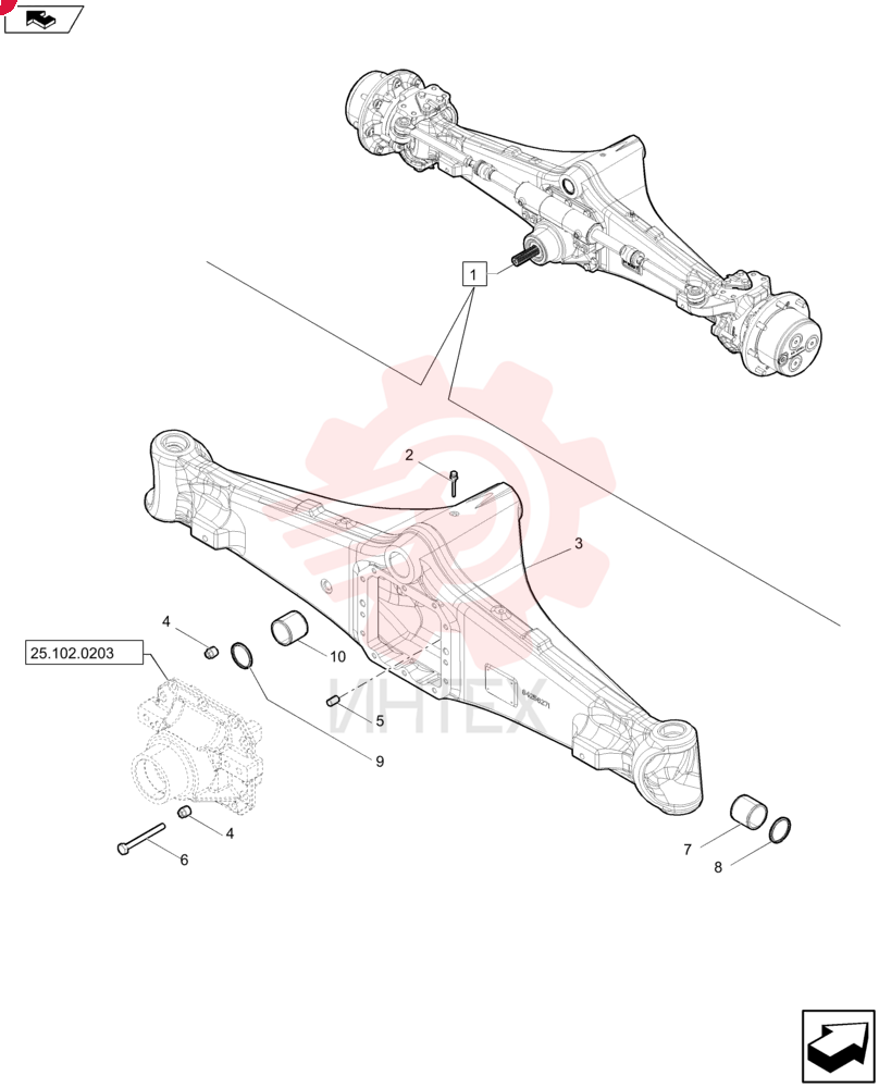 FRONT AXLE 84263658 (2)