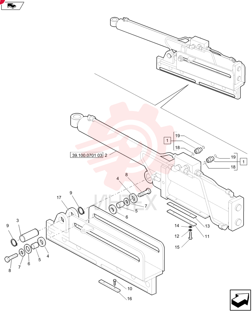 HYD CONNECTOR,11/16" - 16 ORFS x 9/16" - 18 ORB
