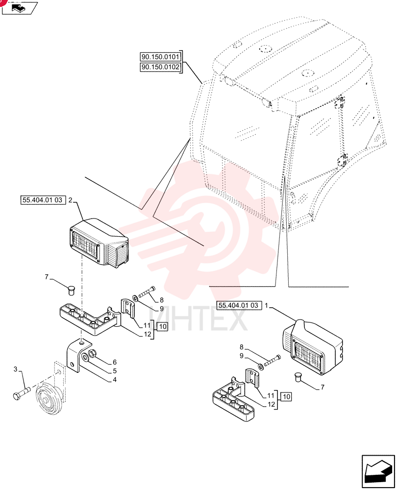 LH HEADLAMP,12V