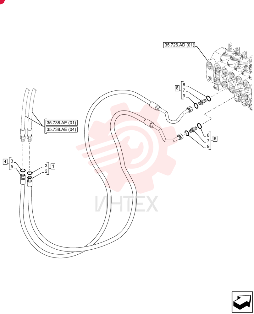 FLEXIBLE HOSE,12.7mm ID x 1200mm L