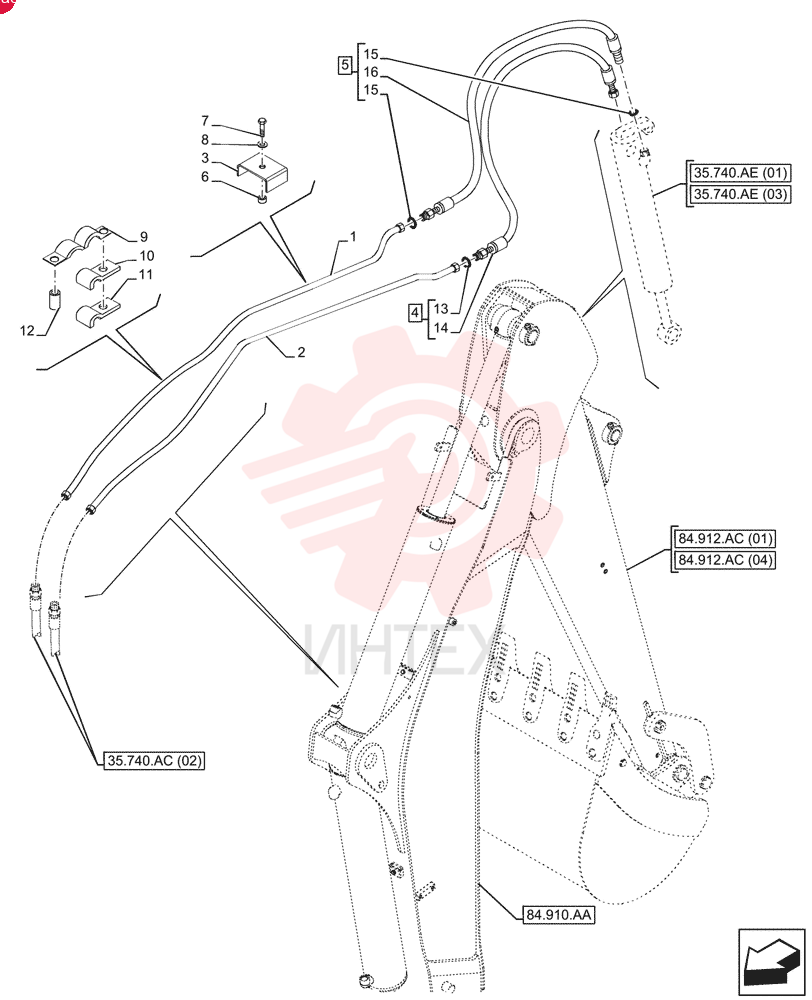 HYD TUBE,12 mm OD 87617945 (2)