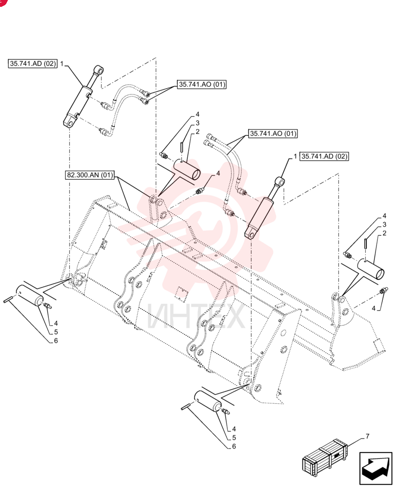 HYDRAULIC CYLINDER 47714749 (2)