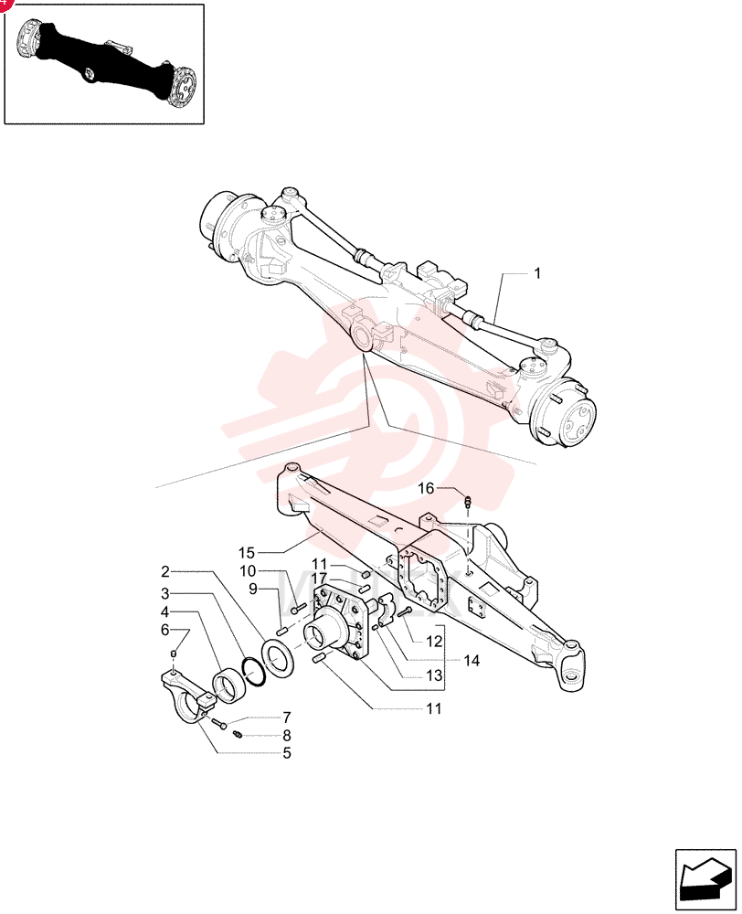 FRONT AXLE 85821298
