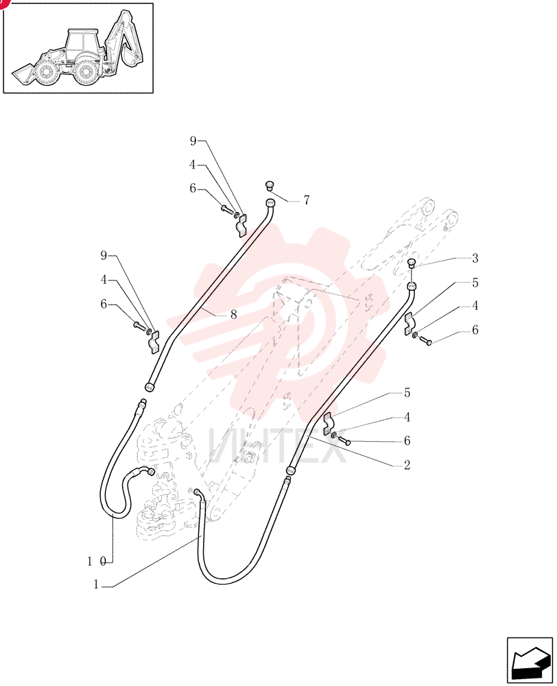 HYDRAULIC HOSE,19.05mm ID x 950mm L 85819619 (2)