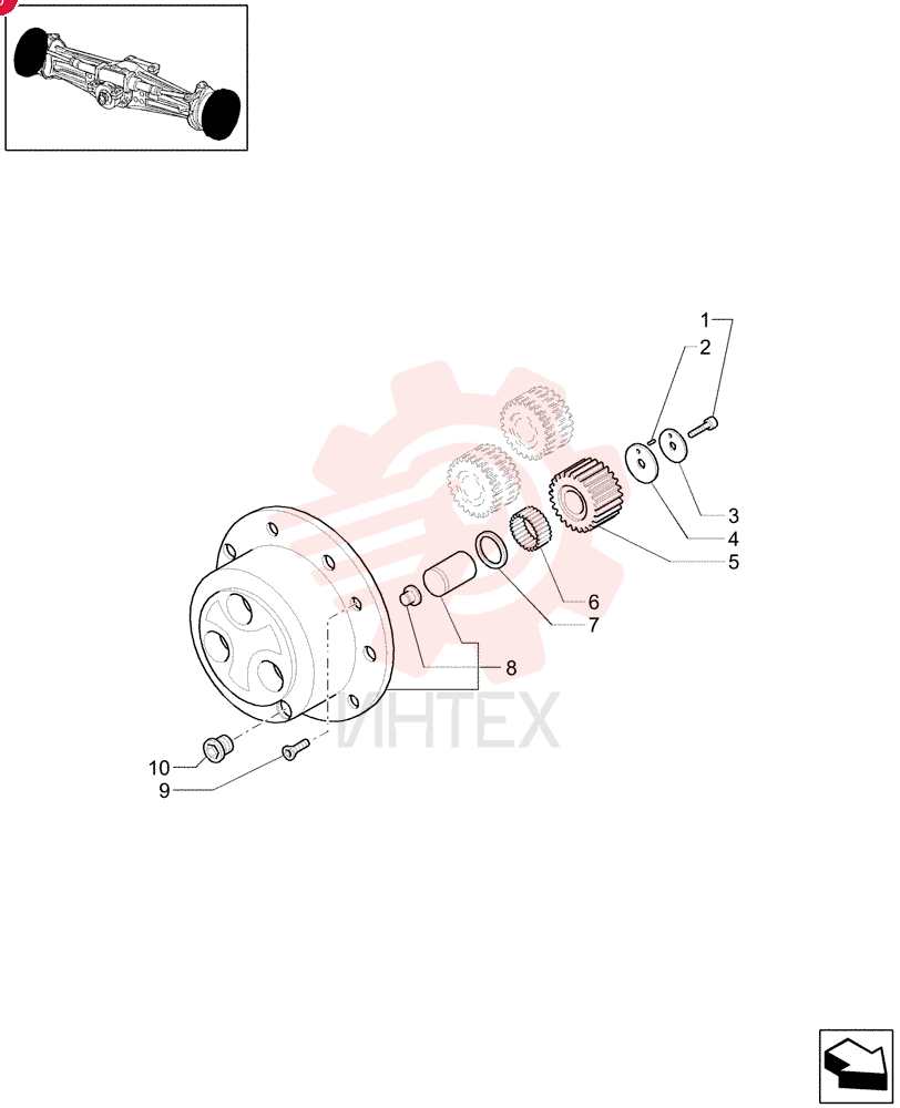 LOCK BOLT,Self, M10 x 1.25 x 50mm 85808267 (1)