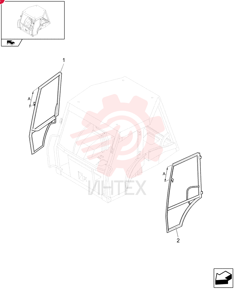 RH CAB DOOR 47360805