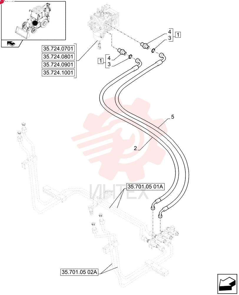 HYD CONNECTOR,1" - 14 ORFS x 1-1/16 - 12 ORB 83962539 (1)