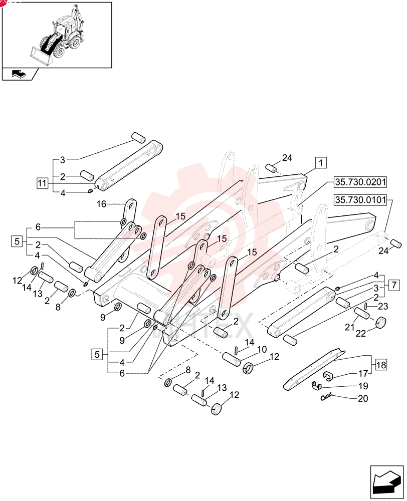 LOADER ARM 85825446