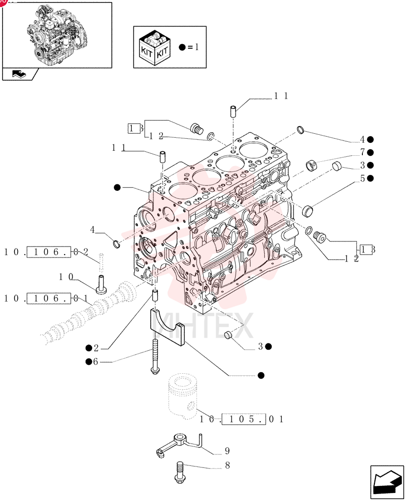 CYLINDER BLOCK,4 Cylinders