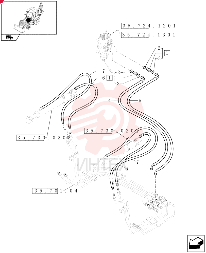 FITTING,1" - 14 ORFS x 7/8" - 14 ORB