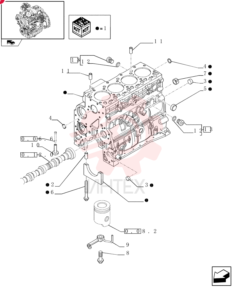 CYLINDER BLOCK,4 Cylinders