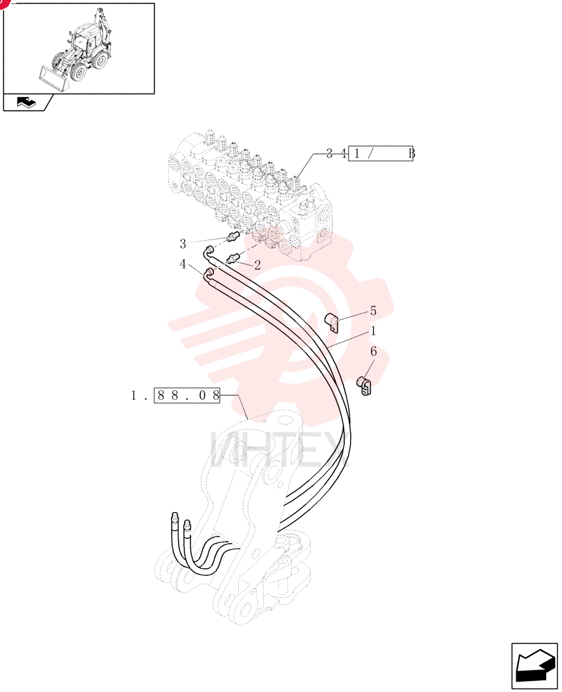 FLEXIBLE HOSE,12.7mm ID x 2600mm L