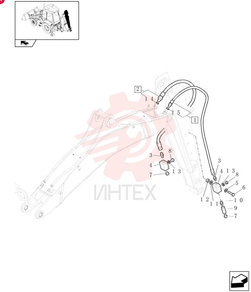 HYDRAULIC HOSE,19.05mm ID x 1650mm L 85819621 (1)