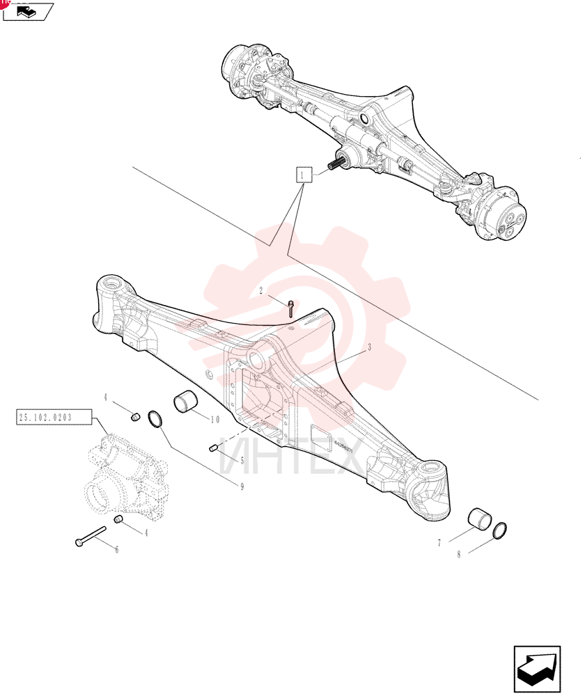 FRONT AXLE 84263657