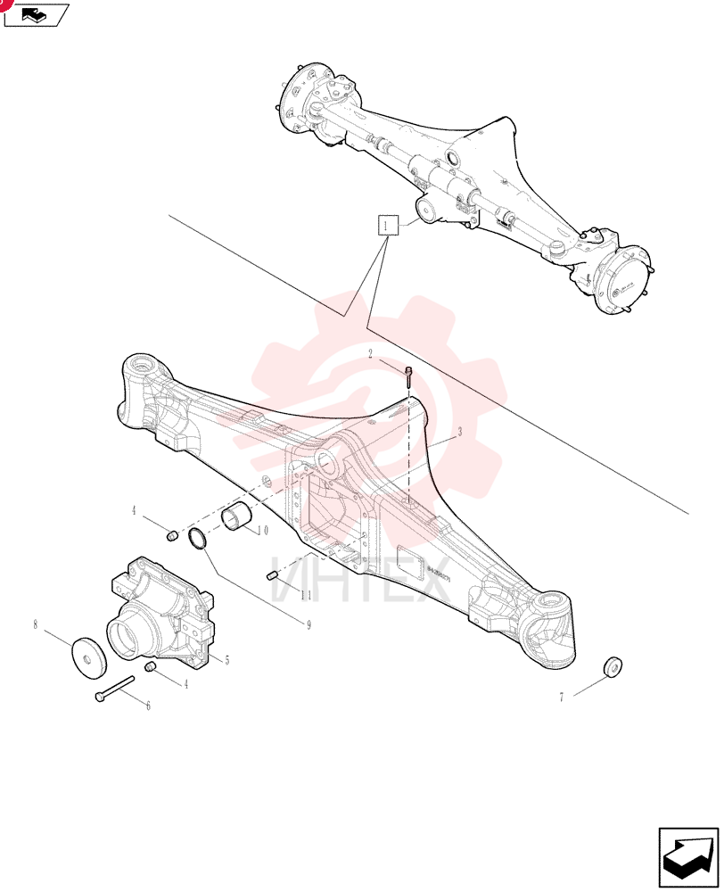 FRONT AXLE 84289701