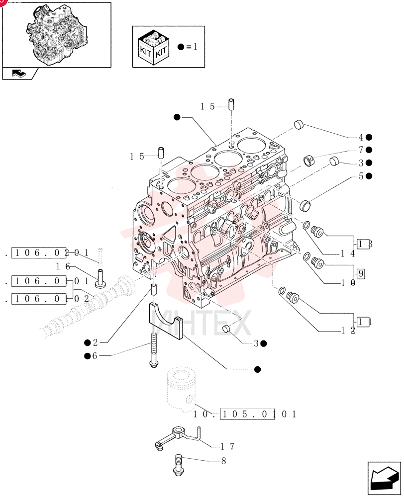 CYLINDER BLOCK,4 Cylinders