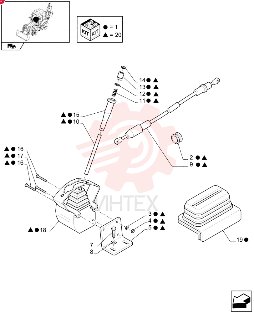 LEVER ASSY & KNOB 84127828