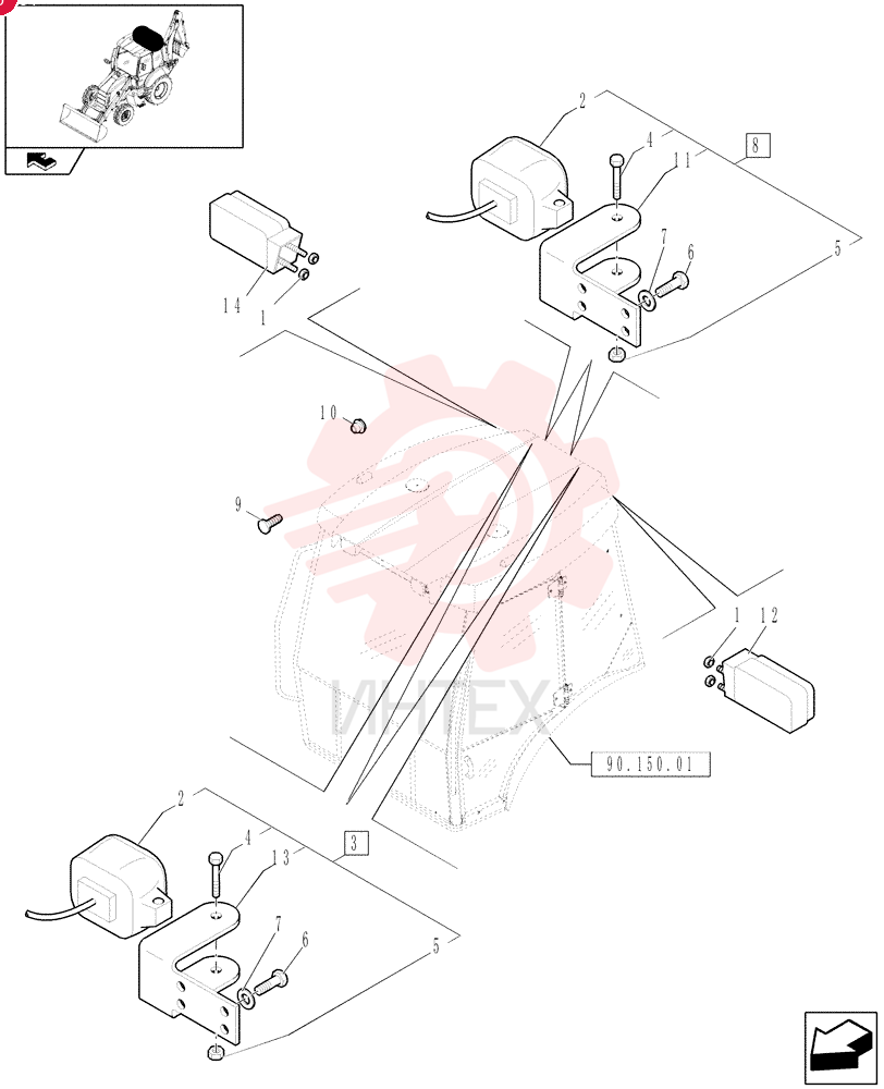 LOCK NUT,M5 x .8, Flg 14084111 (1)