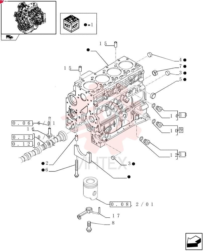 CYLINDER BLOCK,4 Cylinders