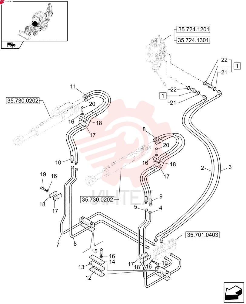 FITTING,1" - 14 ORFS x 7/8" - 14 ORB