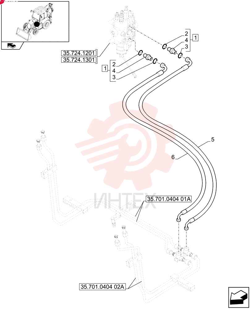 FITTING,1" - 14 ORFS x 7/8" - 14 ORB