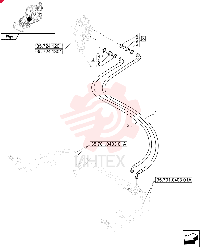 FLEXIBLE HOSE,12.7mm ID x 620mm L