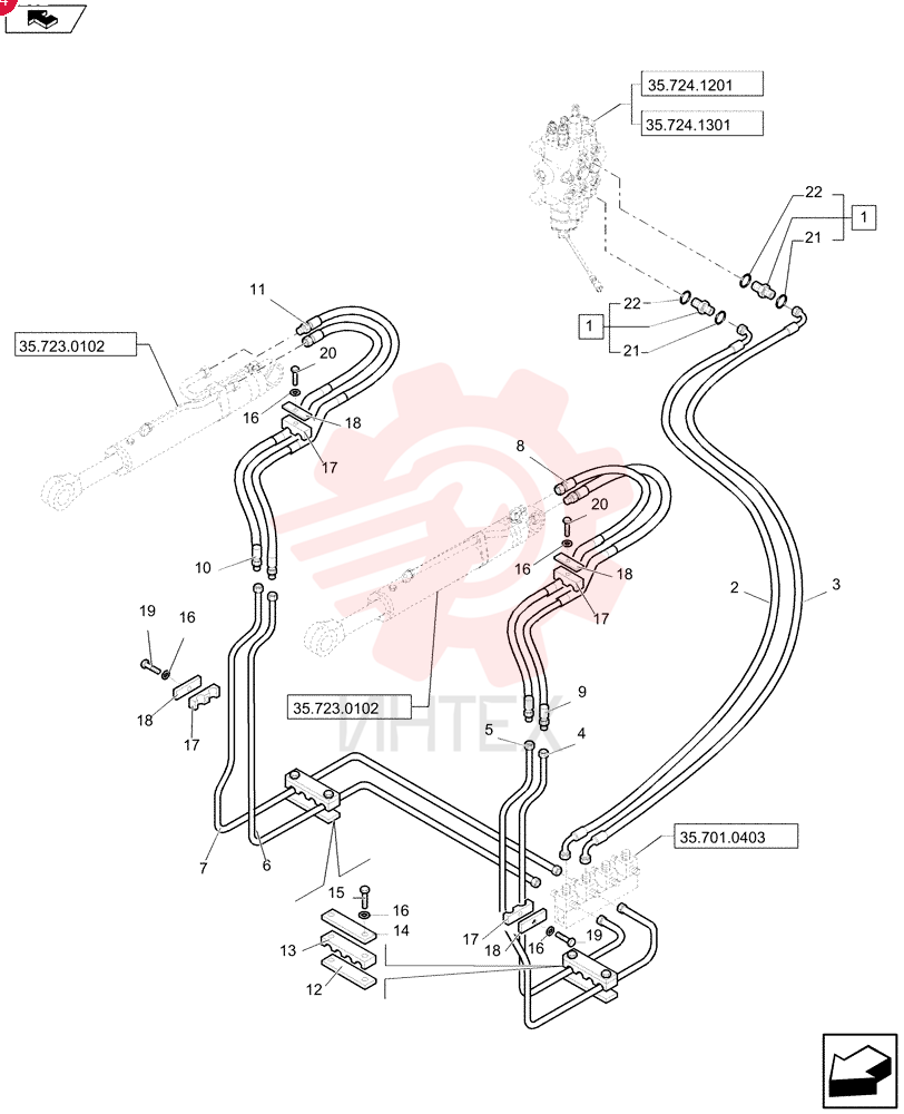 FITTING,1" - 14 ORFS x 7/8" - 14 ORB 83963000 (2)