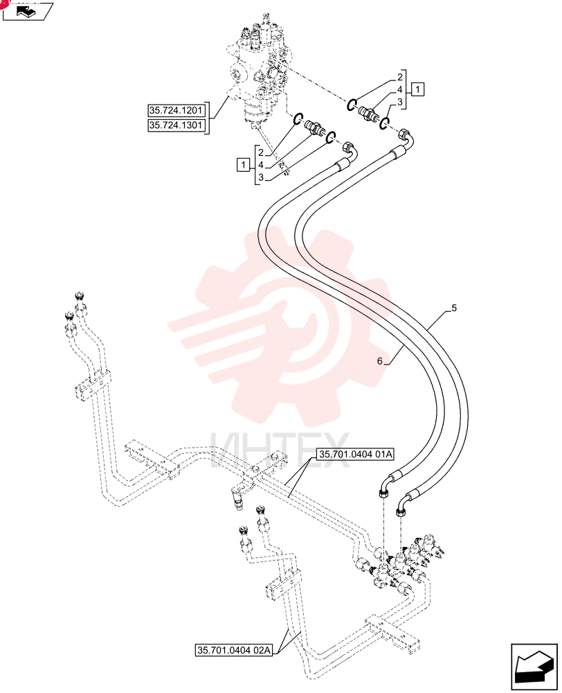 FITTING,1" - 14 ORFS x 7/8" - 14 ORB 83963000 (1)