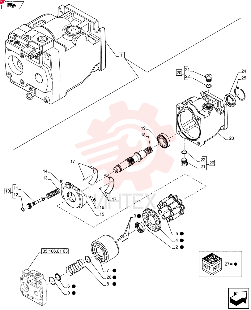 HYDRAULIC PUMP,71 CC 87735164 (3)