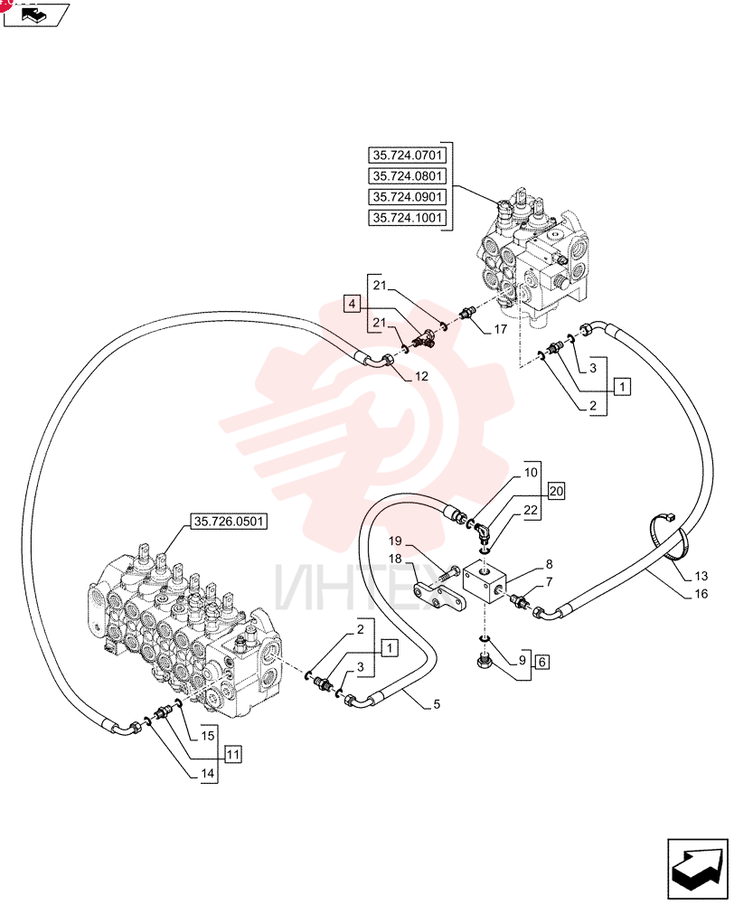 HYD CONNECTOR,1-7/16" - 12 ORFS x 1-5/16" - 12 ORB