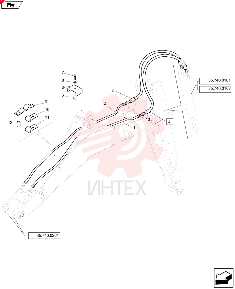 HYD TUBE,12 mm OD 87617945 (2)