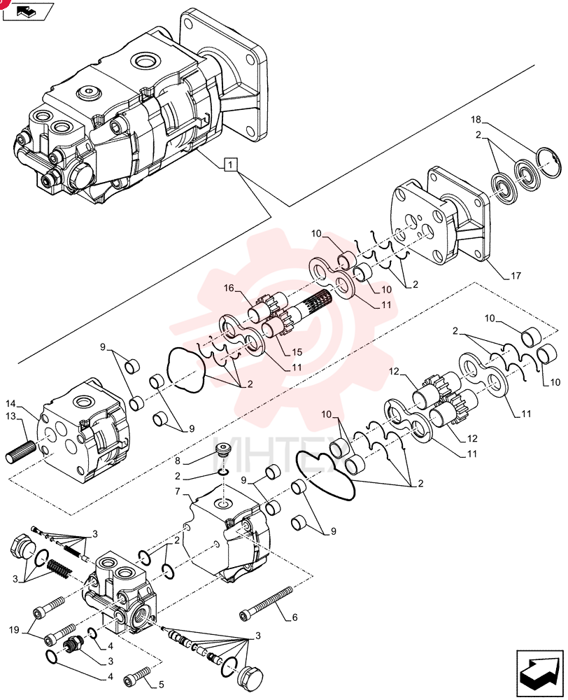 HYDRAULIC PUMP,34.43 CC 87743506 (2)