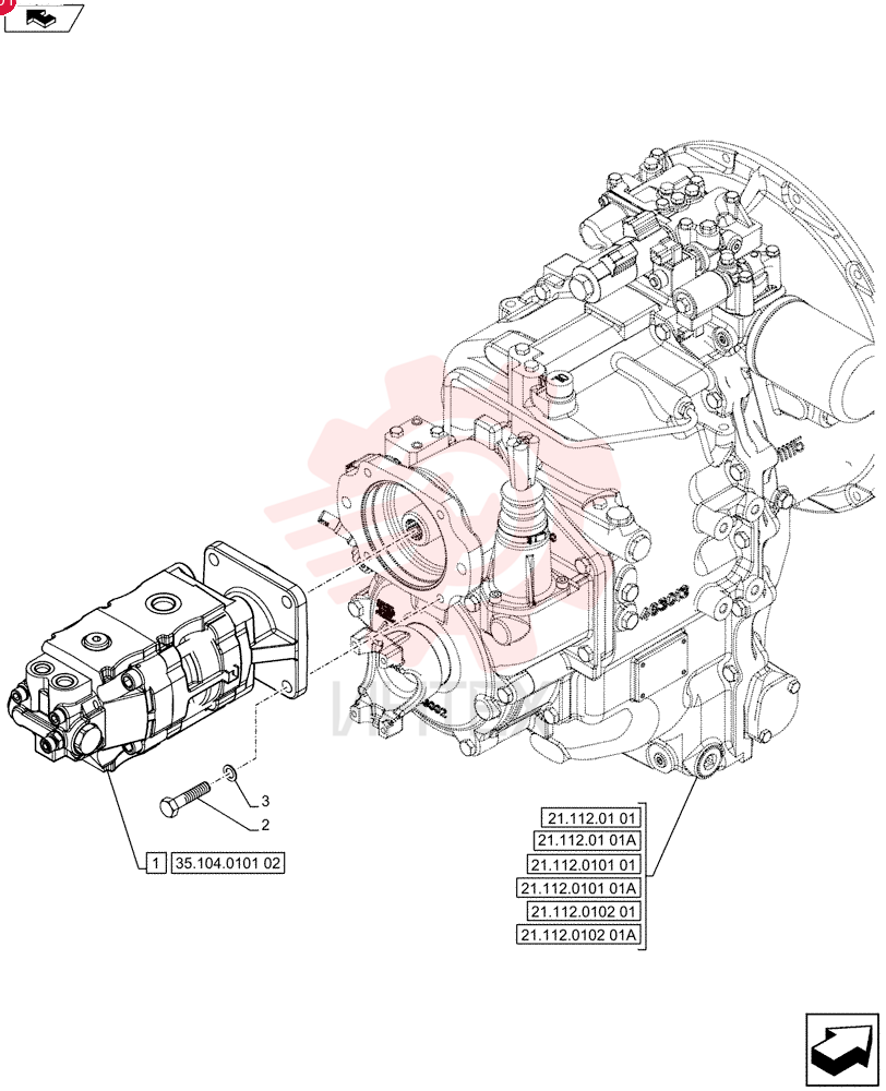 HYDRAULIC PUMP,34.43 CC 87743506 (1)