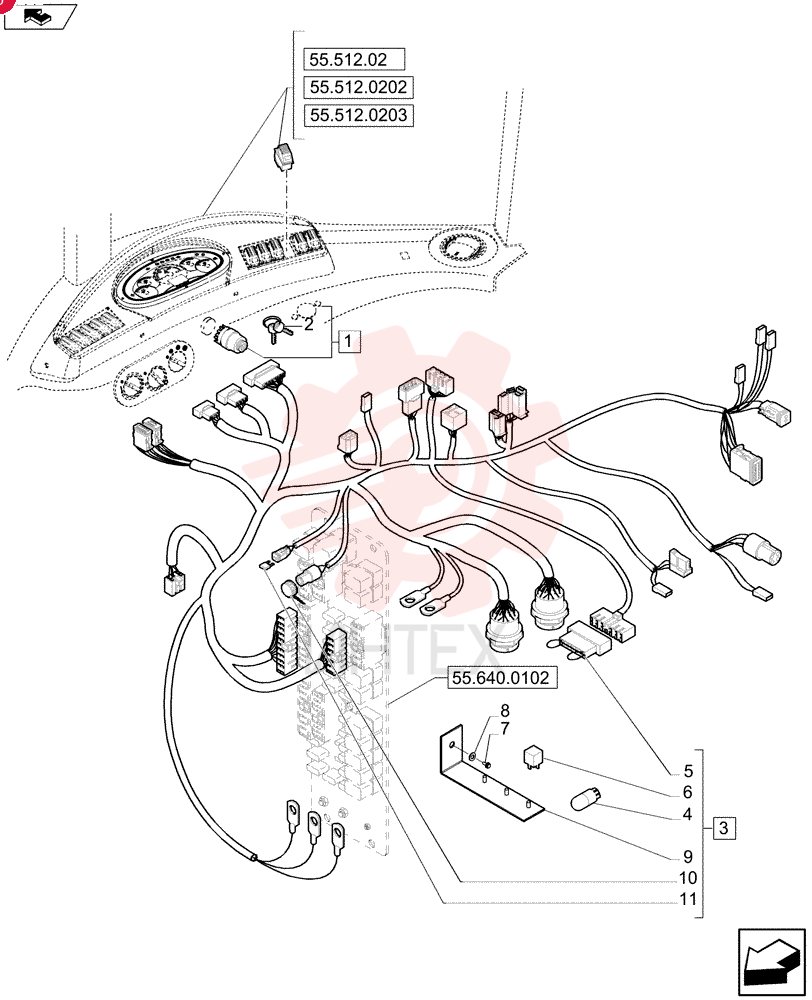 IGNITION SWITCH,7 Pins 87431469 (3)