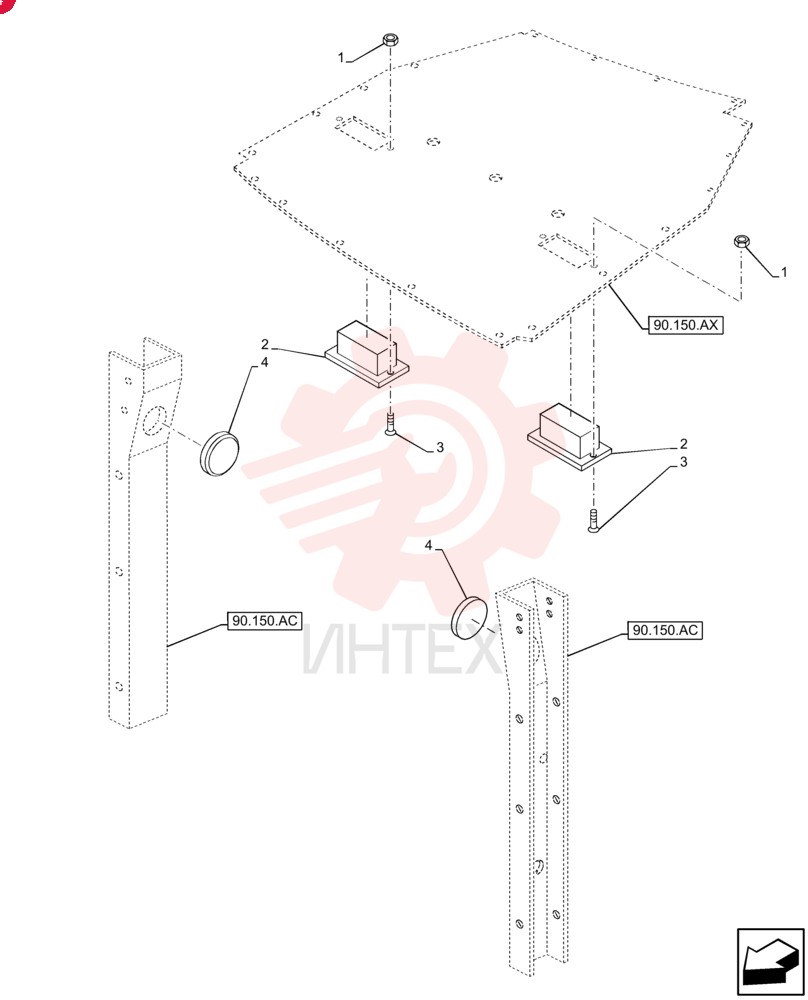 FLANGE NUT,M4 x .7, Flg