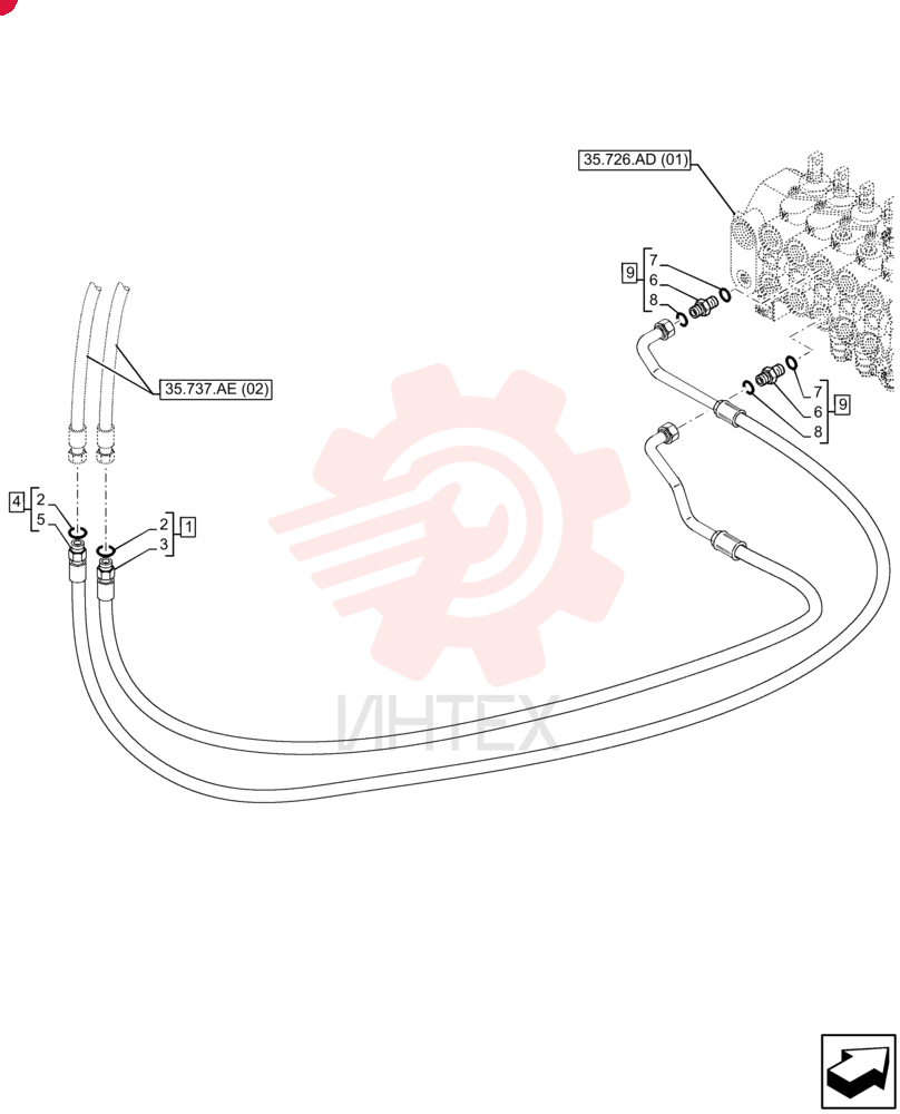 FLEXIBLE HOSE,15.9mm ID x 1200mm L