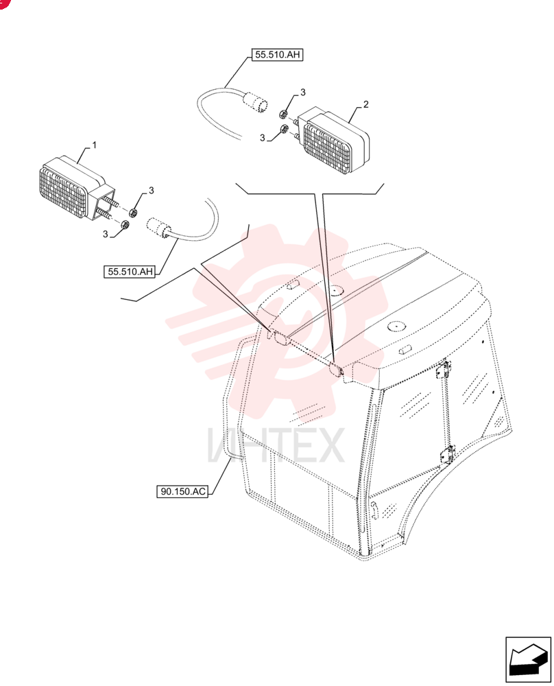 FRONT LAMP,12V, 21W, Amber