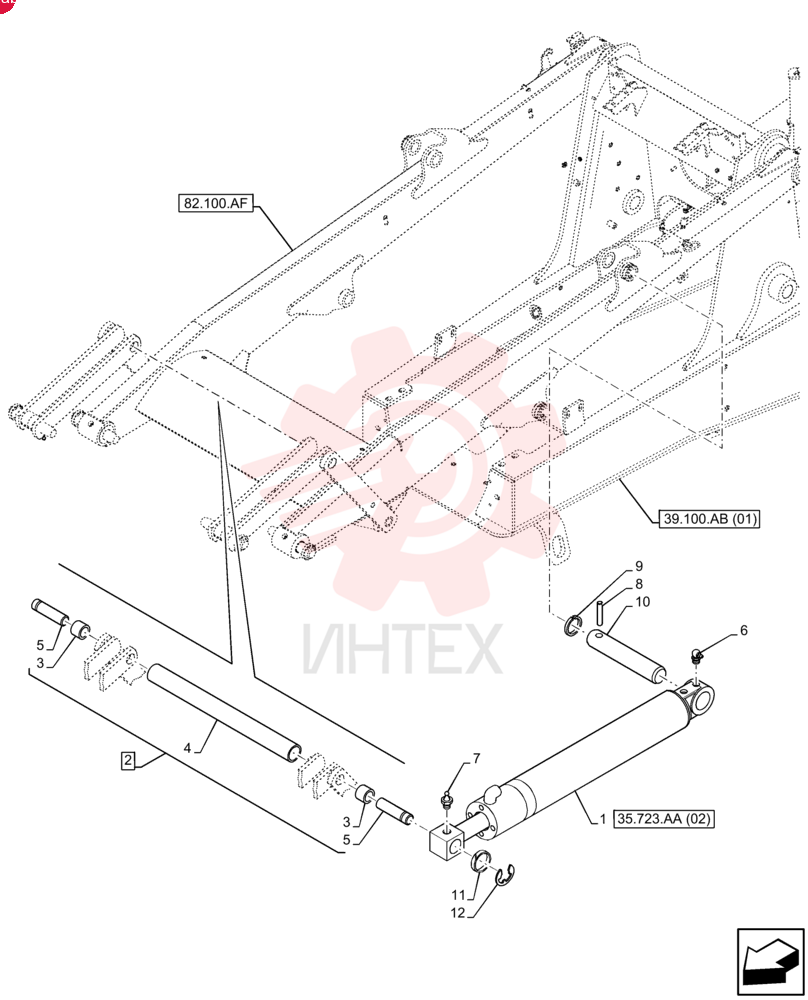 HYDRAULIC CYLINDER,Double Acting, 40mm Rod, 80mm Bore, 684.5mm Stroke