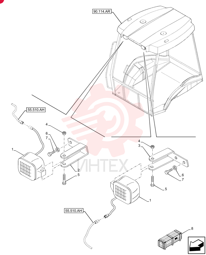 WORK LAMP,Halogen, 12V, 55W, Clear