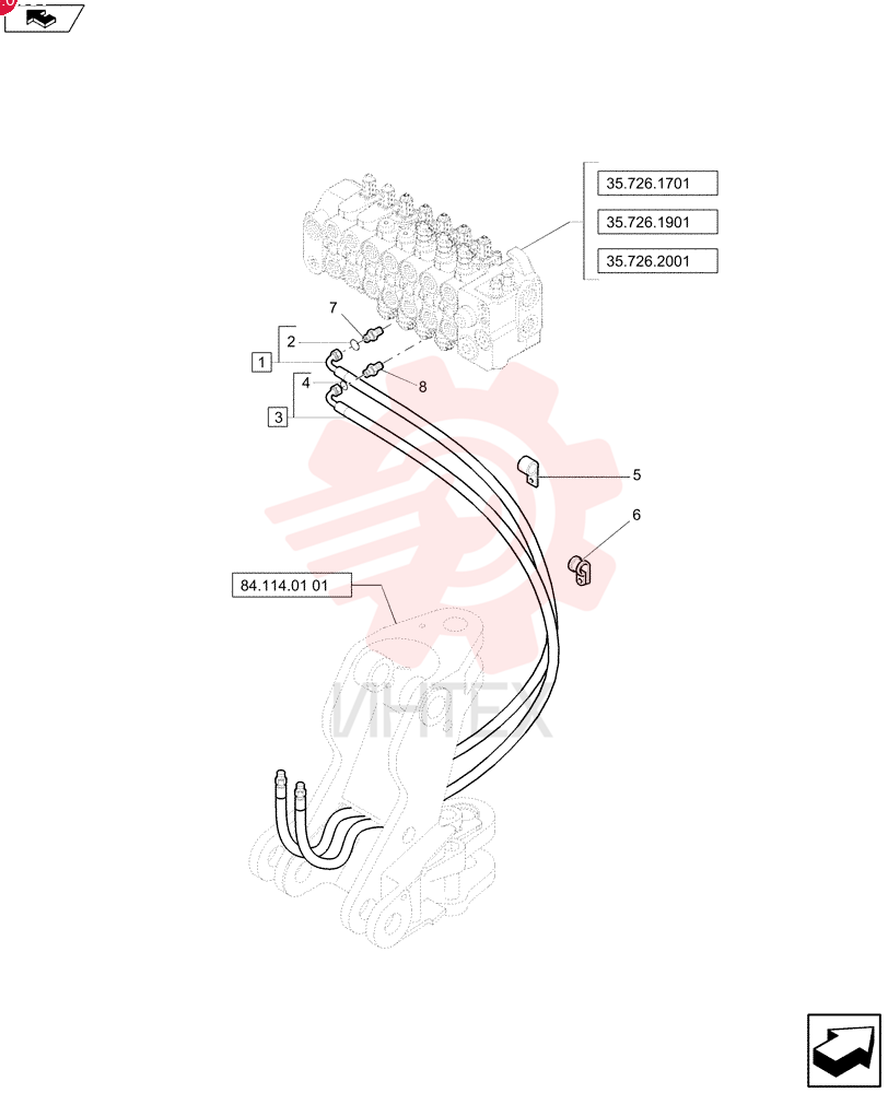 FLEXIBLE HOSE,12.7mm ID x 1200mm L