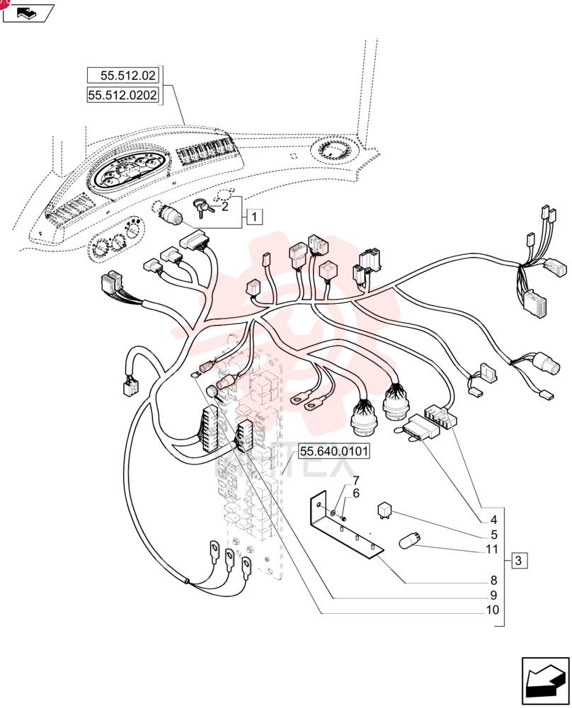 IGNITION SWITCH,7 Pins 87431469 (3)
