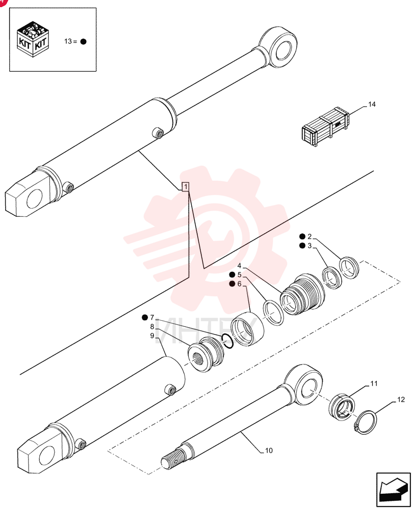 HYDRAULIC CYLINDER 47714749 (1)