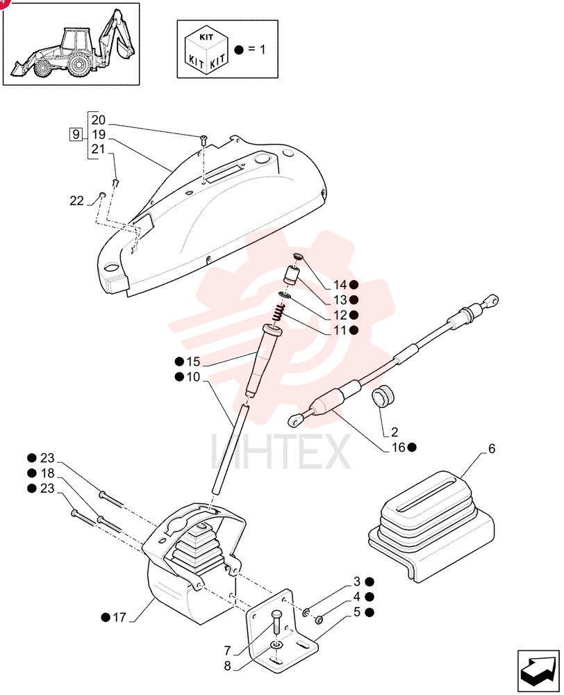 LEVER ASSY & KNOB 84135254