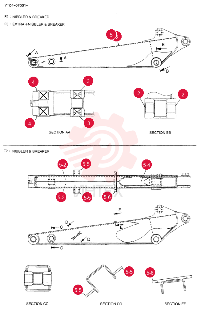 ARM, 1. 65M (NIBBLER & BREAKER)
