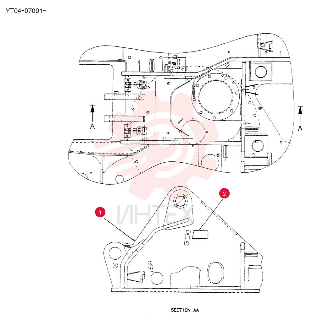 FRAME, UPPER YT52F00036P1