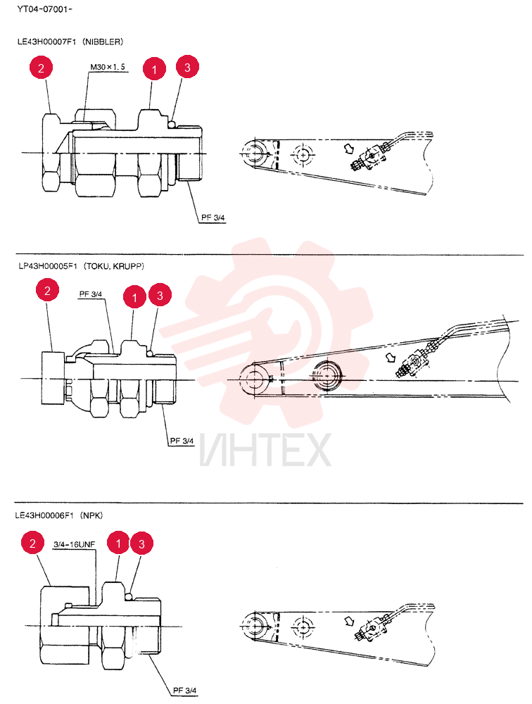 HYD CONNECTOR LE43H00007F1