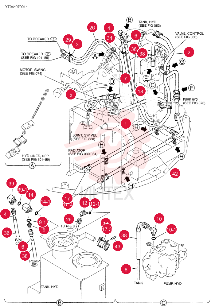 HYD LINES, RETURN YT32H00009F5 (2)