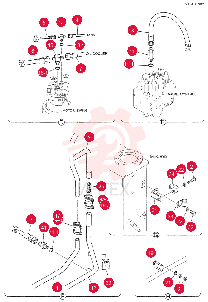 HYD LINES, RETURN YT32H00009F5 (1)