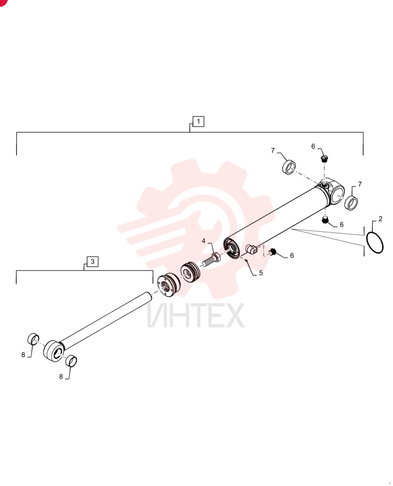 HYDRAULIC CYLINDER,34.9mm Rod, 410mm Stroke